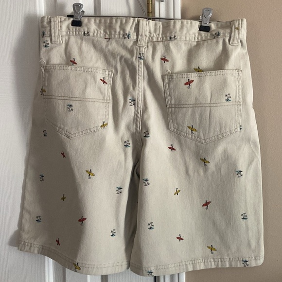 R. Society Men’s Beige Cotton Surfer Shorts Size 34 - Picture 2 of 4